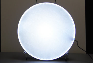 LEDパネル 導光板モジュール円形 LEDライトモジュール円形(点灯時)