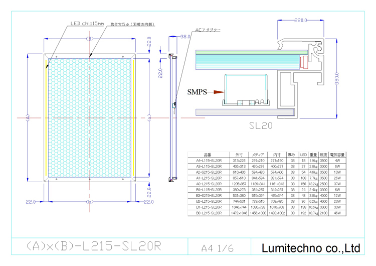 LEDライトパネルSL20 LEDライトパネルSL20