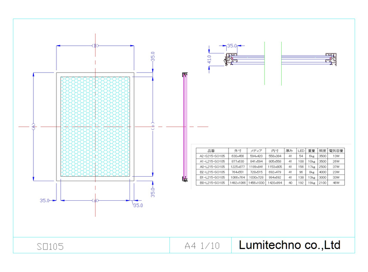 LEDライトパネル屋外用SO105型 LEDライトパネル屋外用SO105型