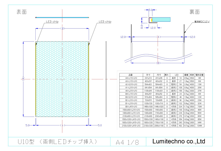LEDライトシートU10 LEDライトシートU10
